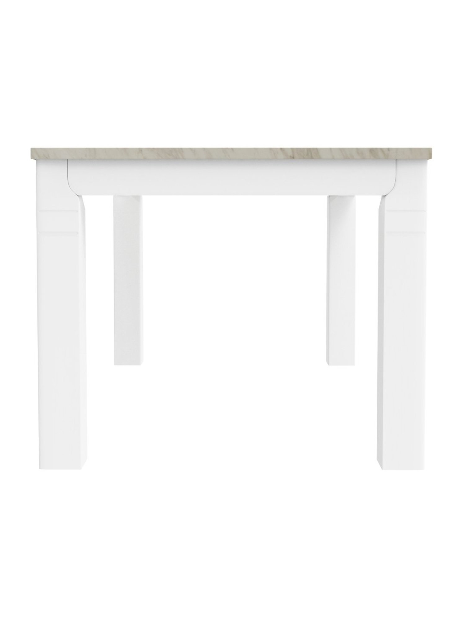 Godrej Interio Ivana White Rubber Wood 6 Seater Rectangular Dining Table