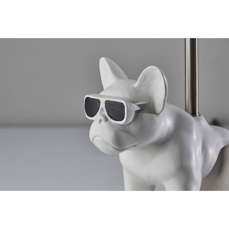 18" 2-Light Luna Clamp Arm Table Lamp with Mushroom Shade Matte Black - Globe Electric