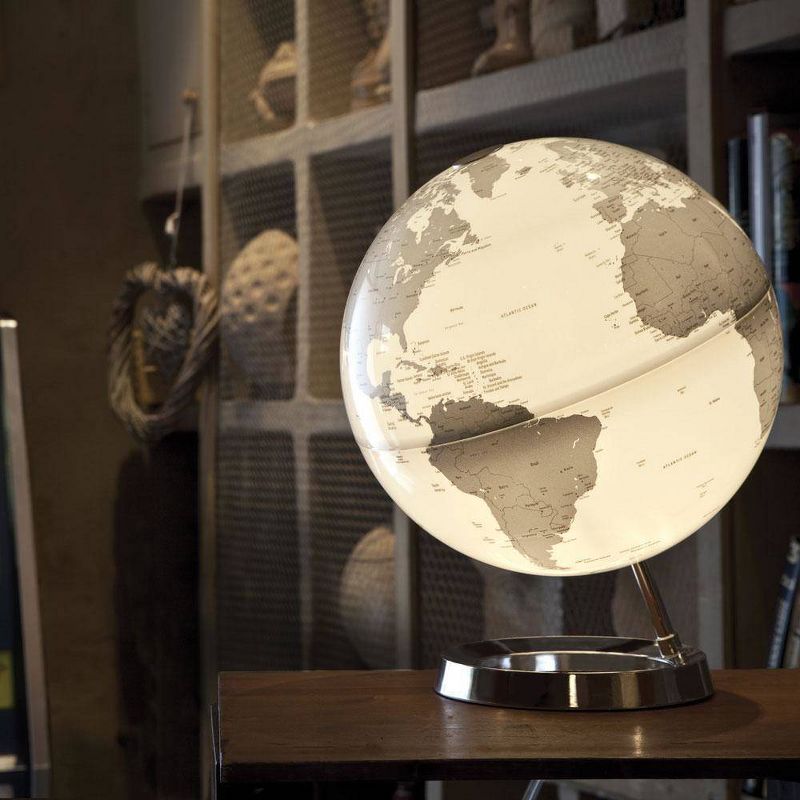 Light & Color Illuminated Designer Globe Silver - Waypoint Geographic
