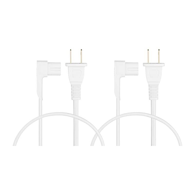 19.5in 2-Pack Power Cord Compatible with Sonos Play One, Sonos Play-1 and Sonos One SL Speaker. Compatible with Sonos Play One Short Power Cable Cord (Short, White)