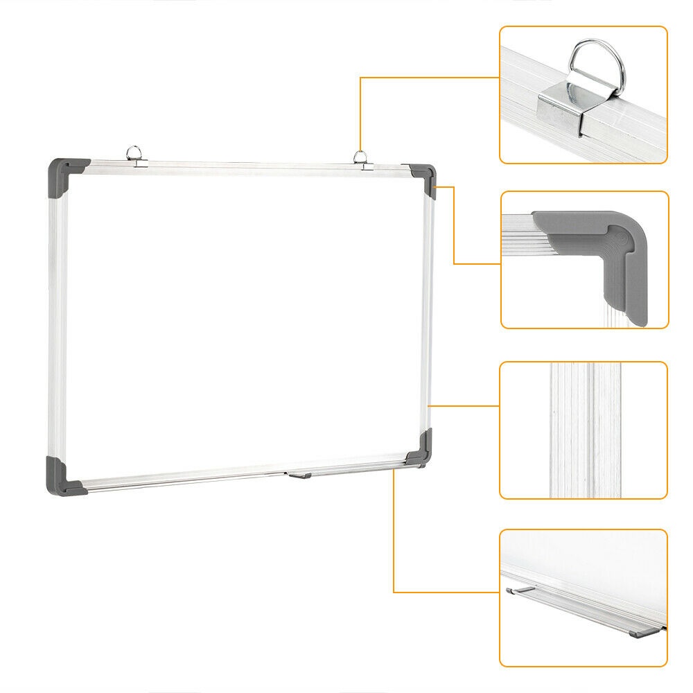 Multi-Function Magnetic Whiteboard w/Marker Dry Wipe Erase Board Aluminum Office