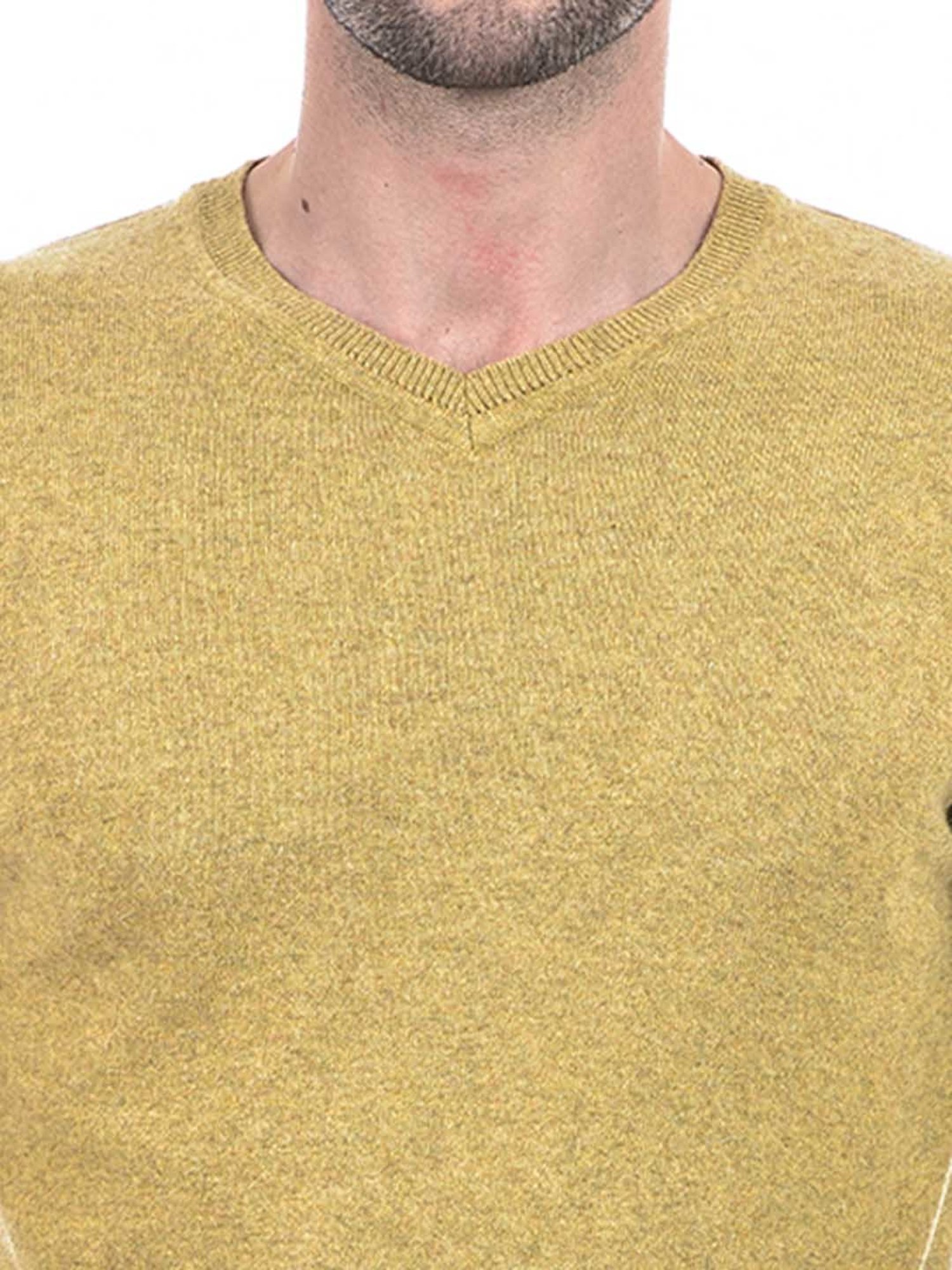 NUMERO UNO Mustard Regular Fit Sweater