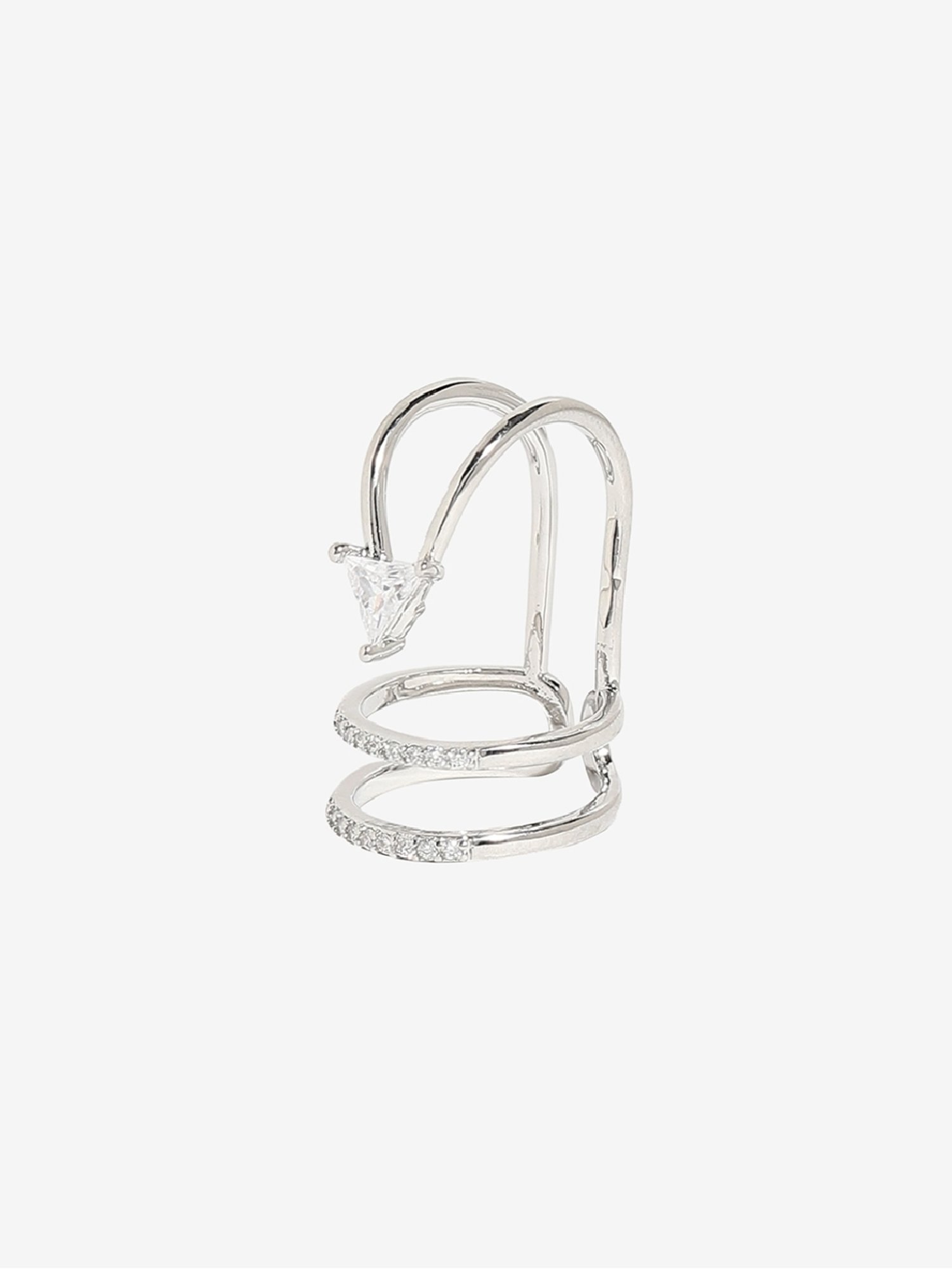 Sohi Silver-Plated Statement Ring