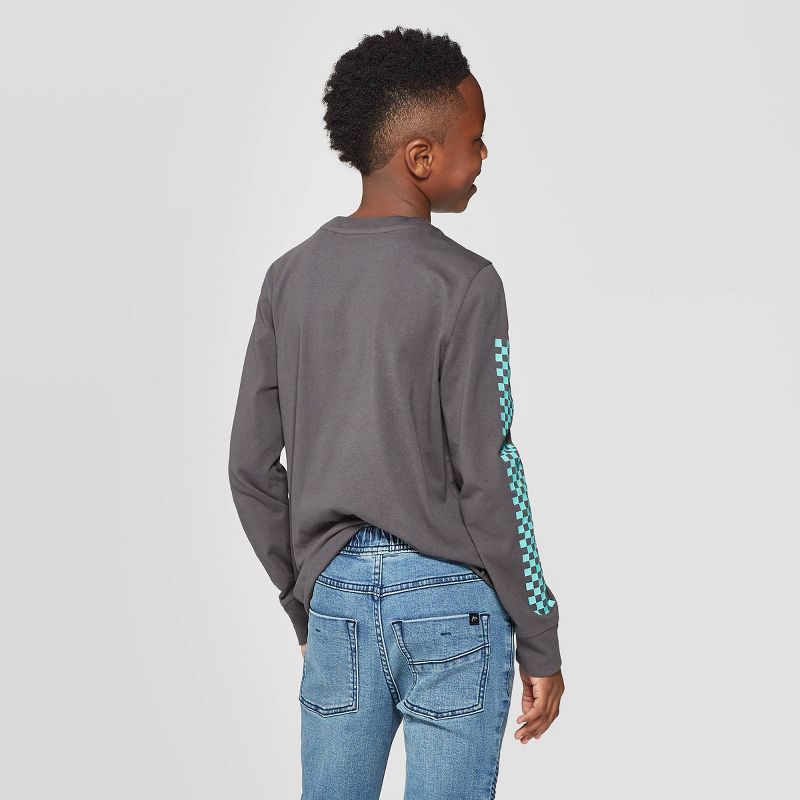 Boys' Long Sleeve Graphic T-Shirt - art class™ Black XL