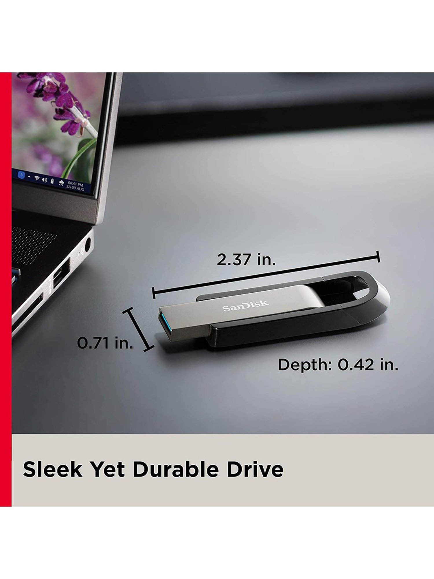 SanDisk USB Extreme SDCZ810-128G-G46 128GB USB 3.2 Pen Drive (Metal)
