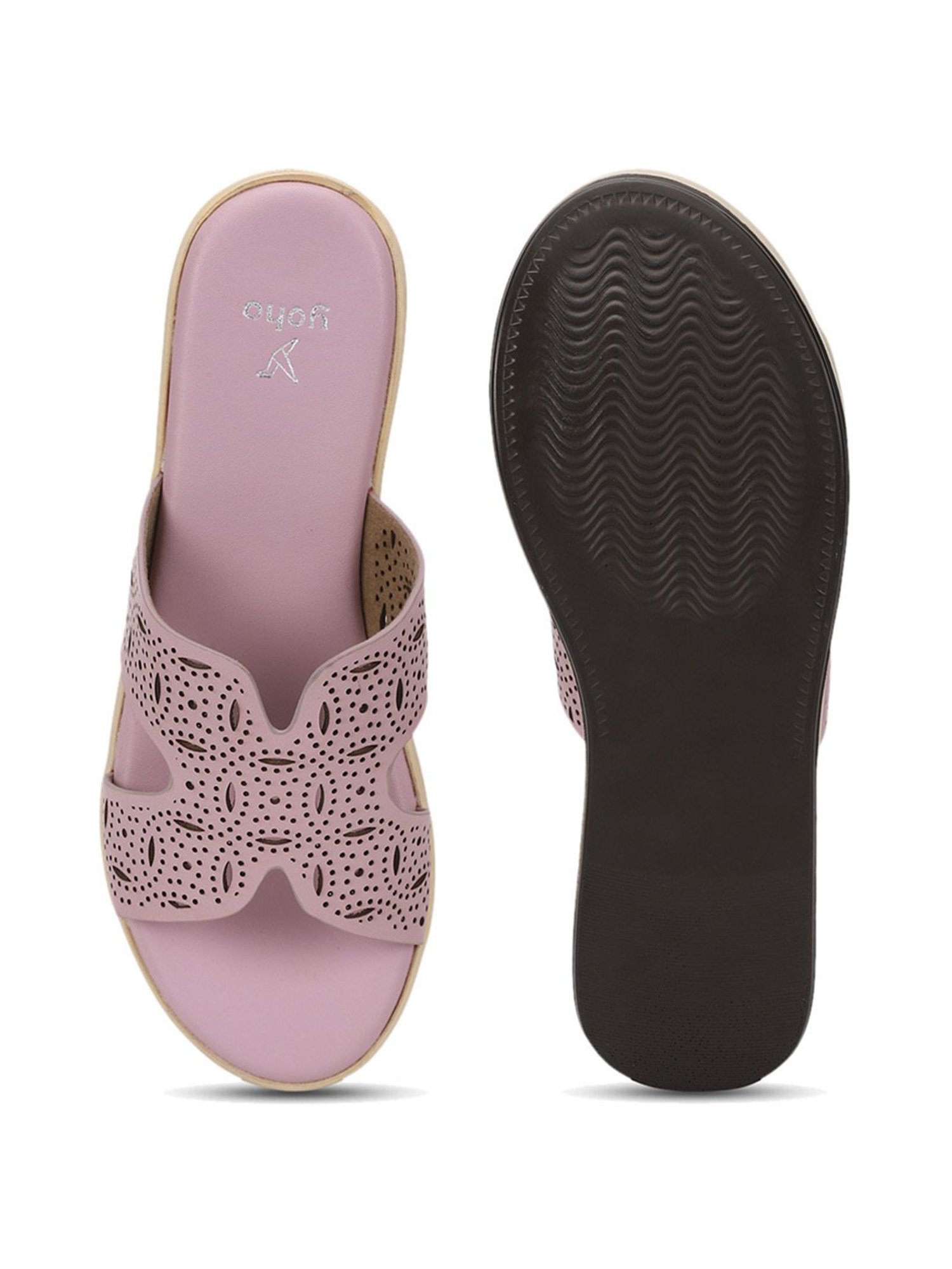 Yoho Women's Pastel Lavender Casual Wedges