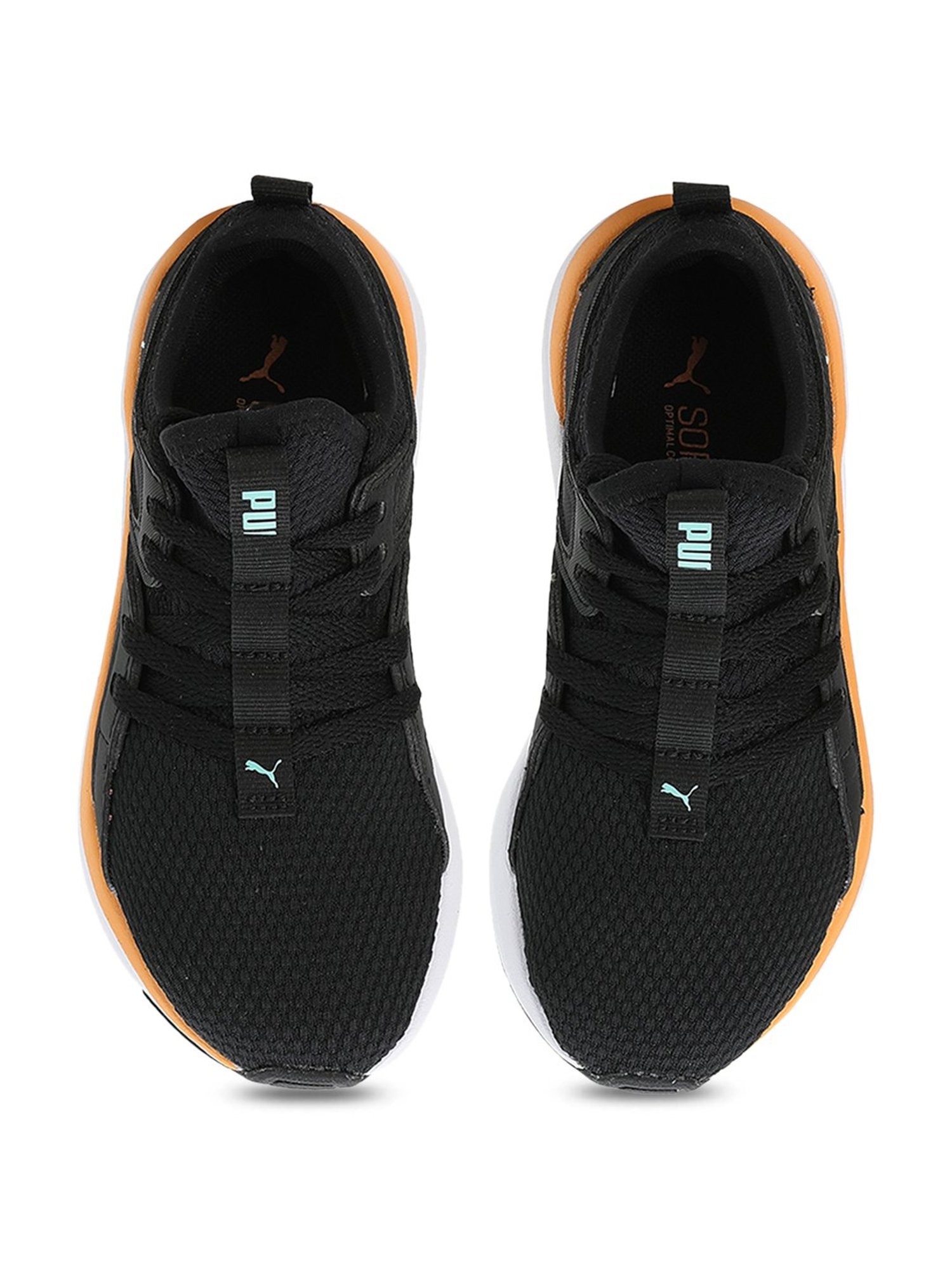 Puma Kids Black & White Running Shoes