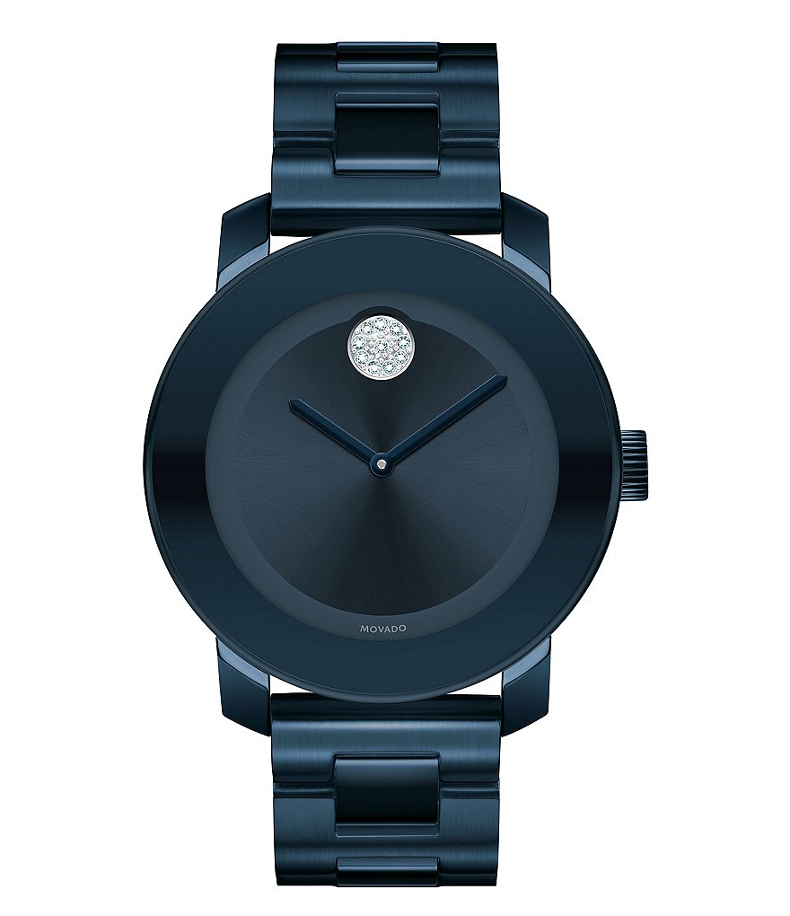 Movado Bold Swiss K1 Crystal IP Stainless Steel Analog Watch