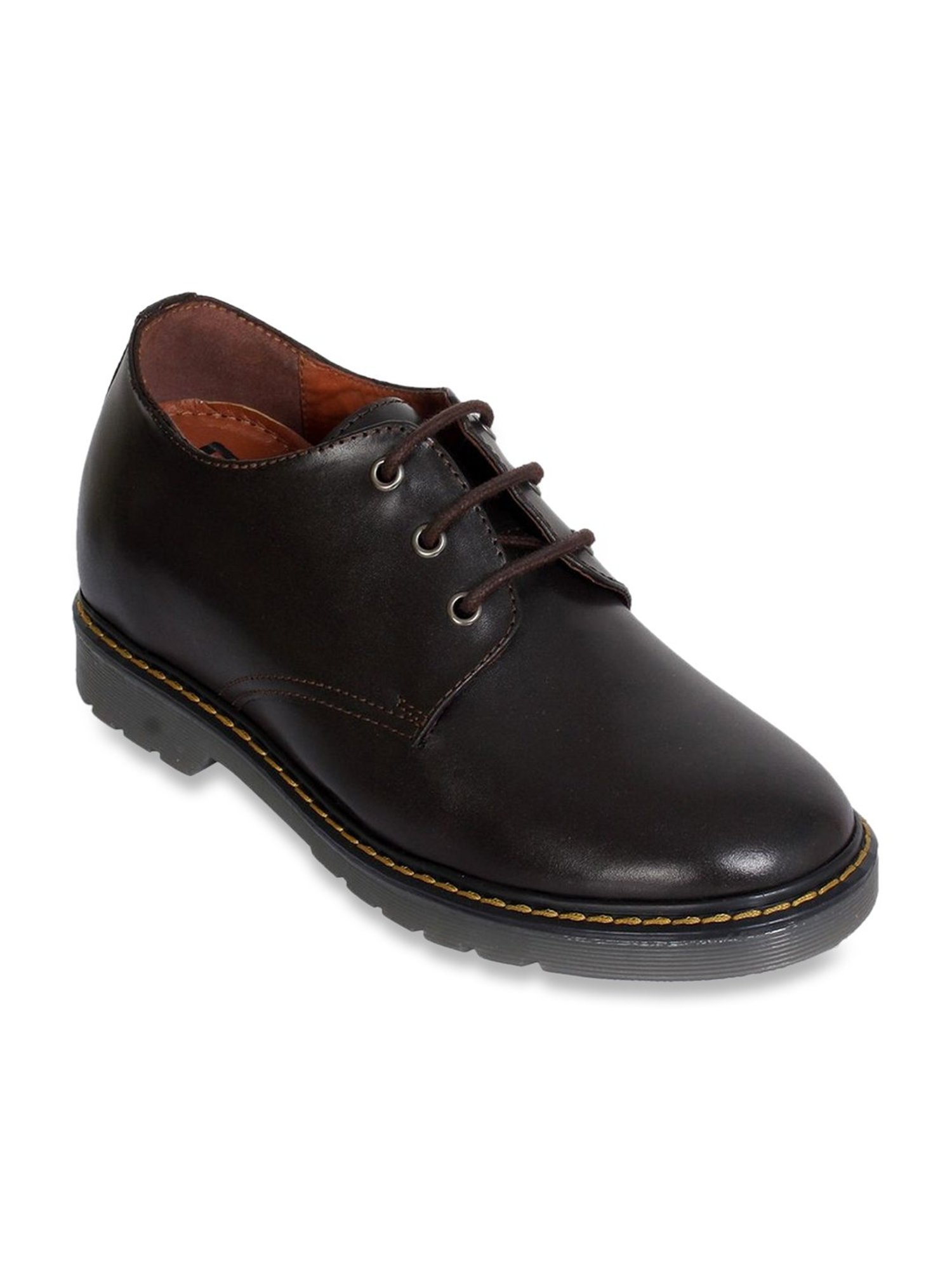 Celby Men's Height Increasing Brown Derby Shoes