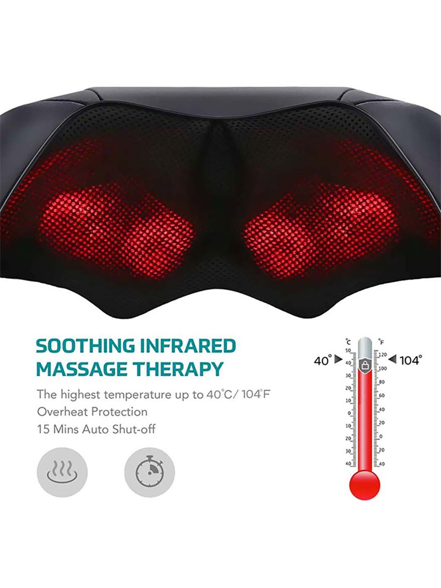 beatXP DeepHeal Neck & Shoulder Massager (Black)