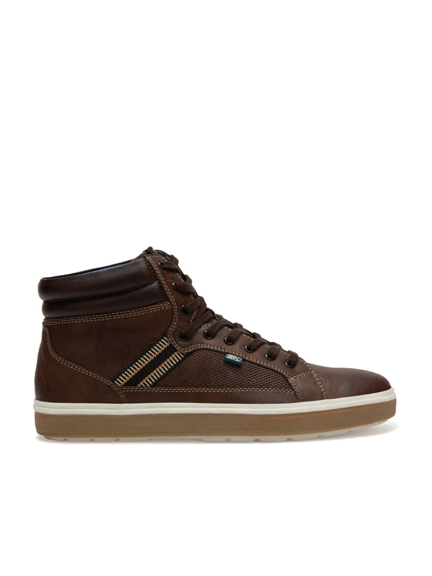 ID Men's Brown Ankle High Sneakers