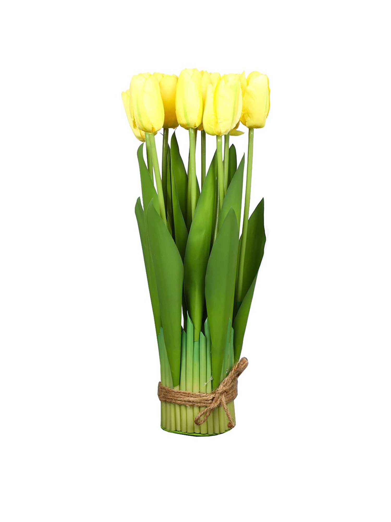 Amflix Yellow Artificial Tulip Flowers Bunch