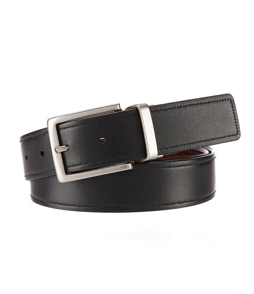 Roundtree & Yorke Big & Tall Old Wine Leather Belt