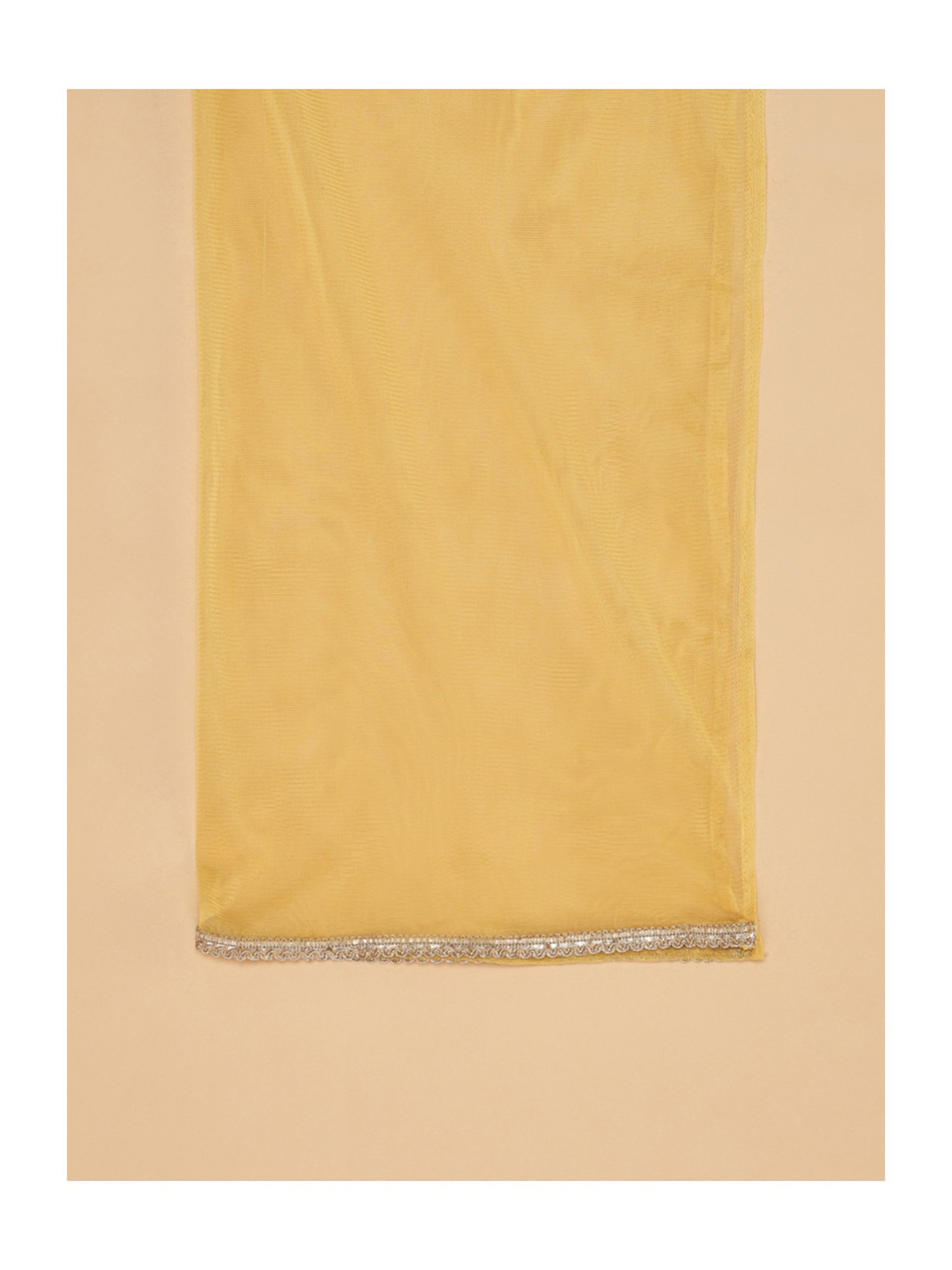 Akkriti by Pantaloons Kids Yellow Embellished Kurta, Pyjamas with Dupatta