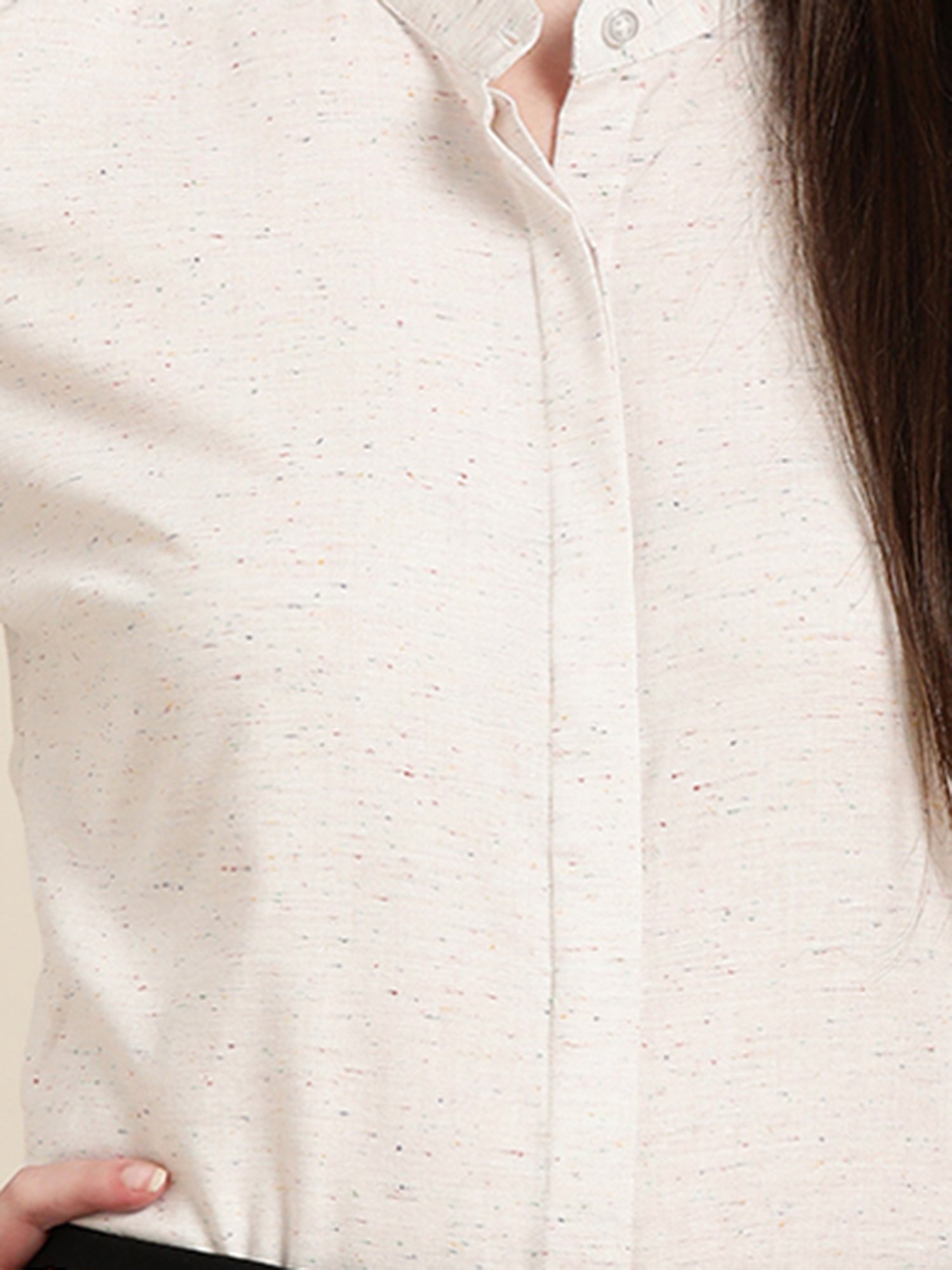 Hancock Cream Cotton Textured Shirt