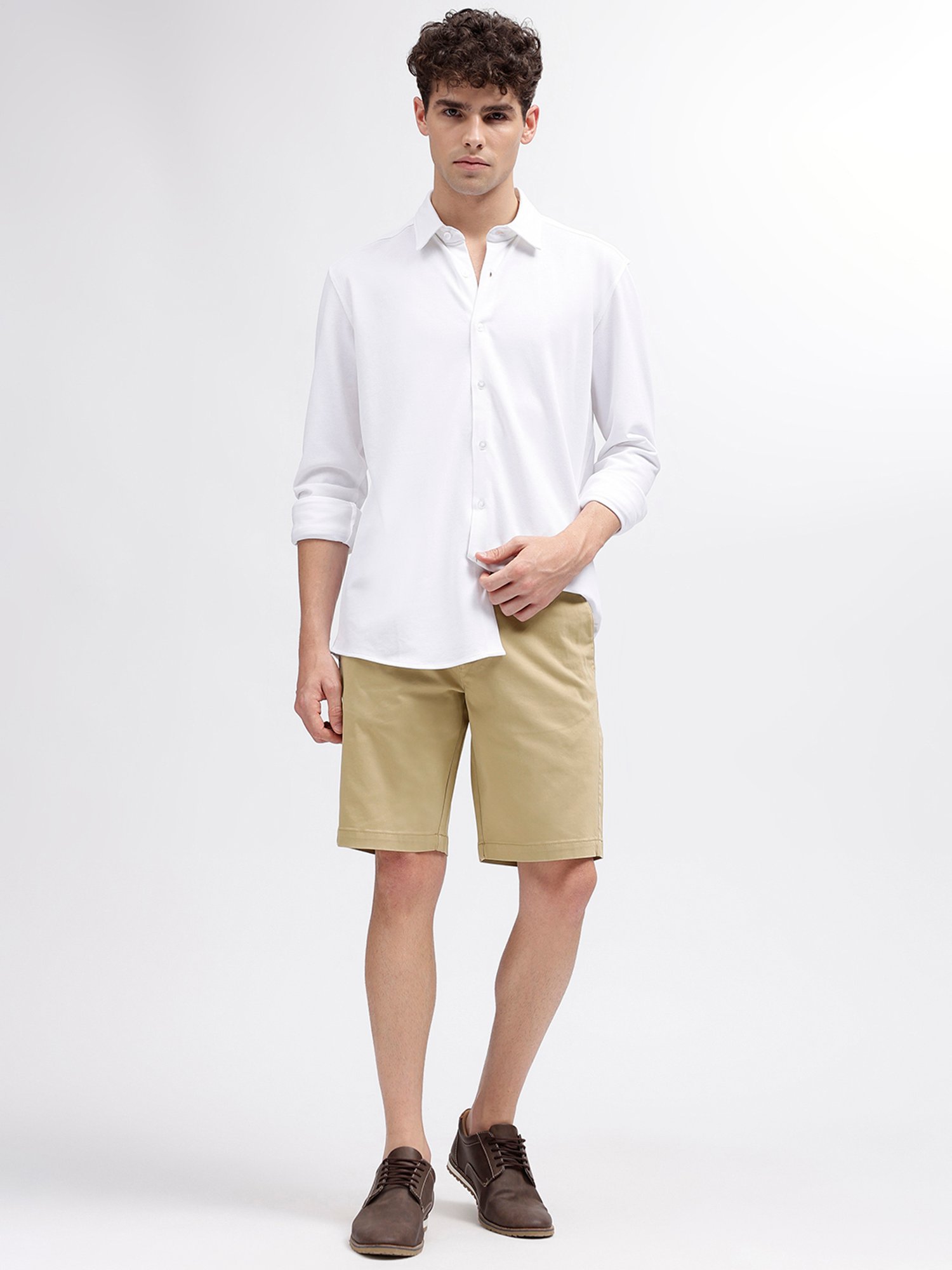 Bruun & Stengade Beige Regular Fit Shorts