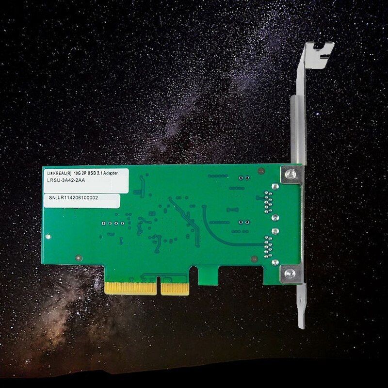 Lejiahong USB3.1 Expansion Card PCIe X4 to 2 Port Type-A 10Gbps USB Adapter Supports Hot Plug for ASM1142
