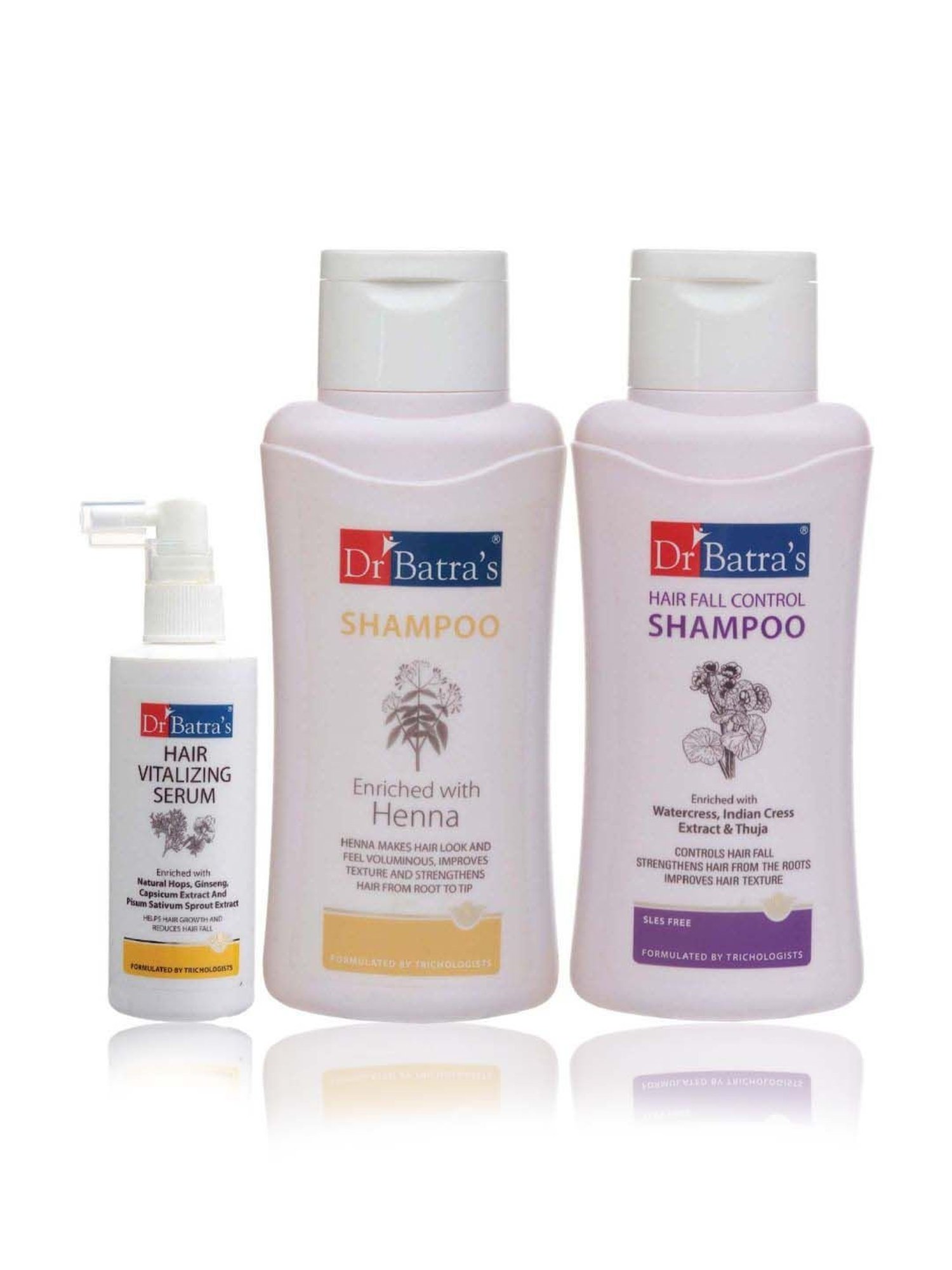 Dr. Batra's Hair Vitalizing Serum, Hair Fall Control Shampoo & Normal Shampoo