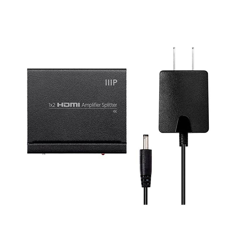 Blackbird 4K 1x2 HDMI Amplifier Splitter |48-bit Deep Color, 3D Video Support (Compatible with PS4/5 Xbox Apple TV Fire Stick Roku Blu-Ray Player)