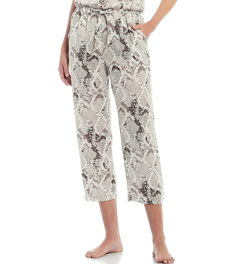 Donna Karan Abstract Print Knit Sleep Pants