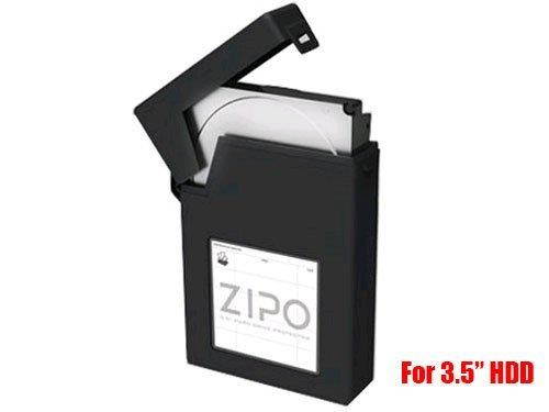 iMBAPrice Zipo 3.5" Stackable Hard Drive Protective Case - 3.5-Inch IDE/SATA HDD Storage Box (Pack of 2) Black