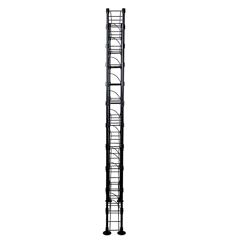 Maxsteel 12 Tier Shelving - Heavy Gauge Steel Wire Shelving for 864 CD/450 DVD/Blu-Ray/Games in Gunmetal,38408071