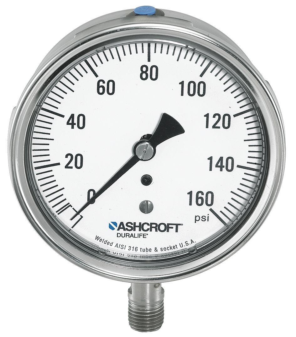 ASHCROFT 251009SW02LV/30# Gauge,Compound,-40 to 200 Degrees F