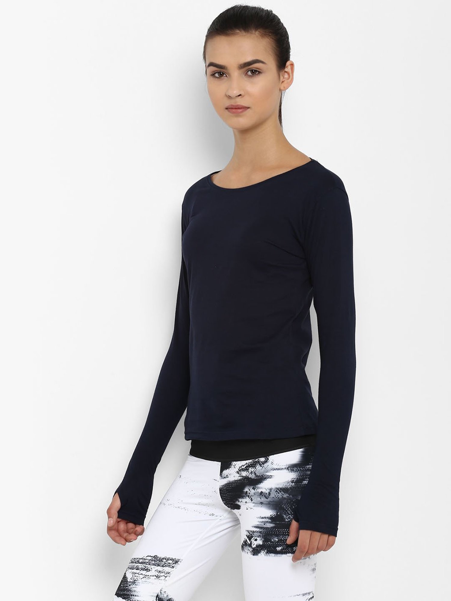 Appulse Navy Cotton Slim Fit T-Shirt