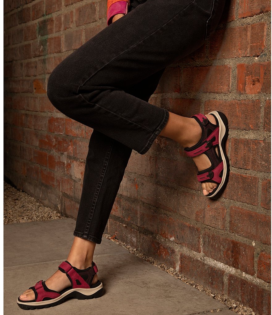 ECCO Yucatan Adjustable Strap Leather Sandals