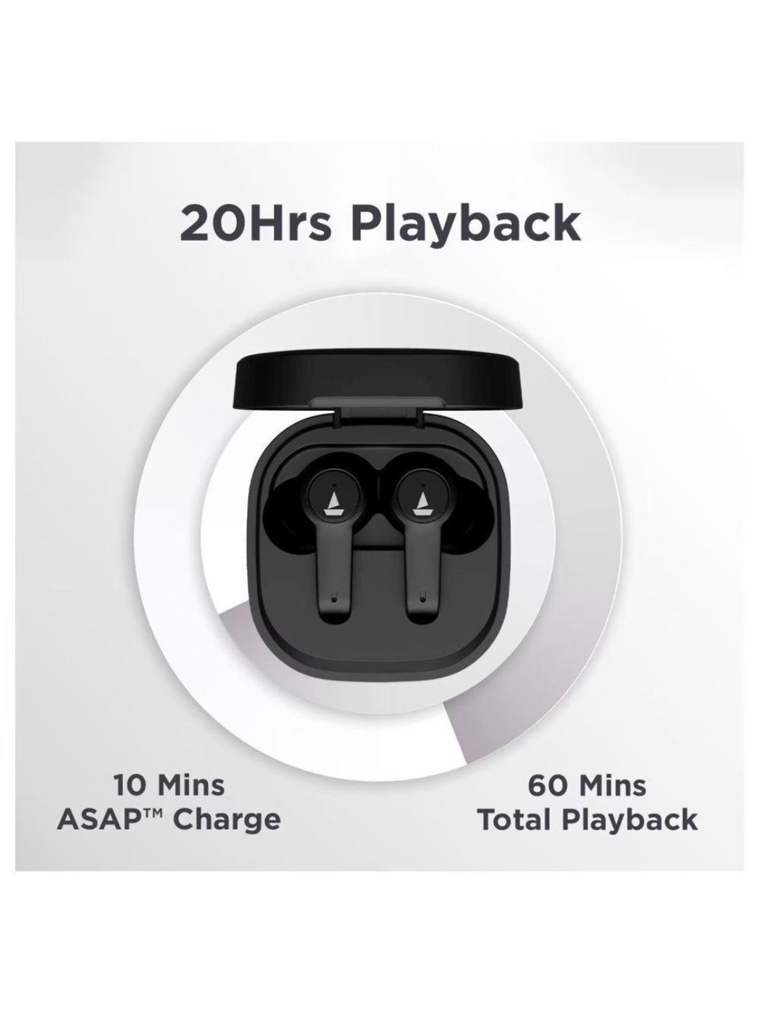 Boat Airdopes 418 ANC Noise-cancelling Earbuds With 10mm Drivers (Black)