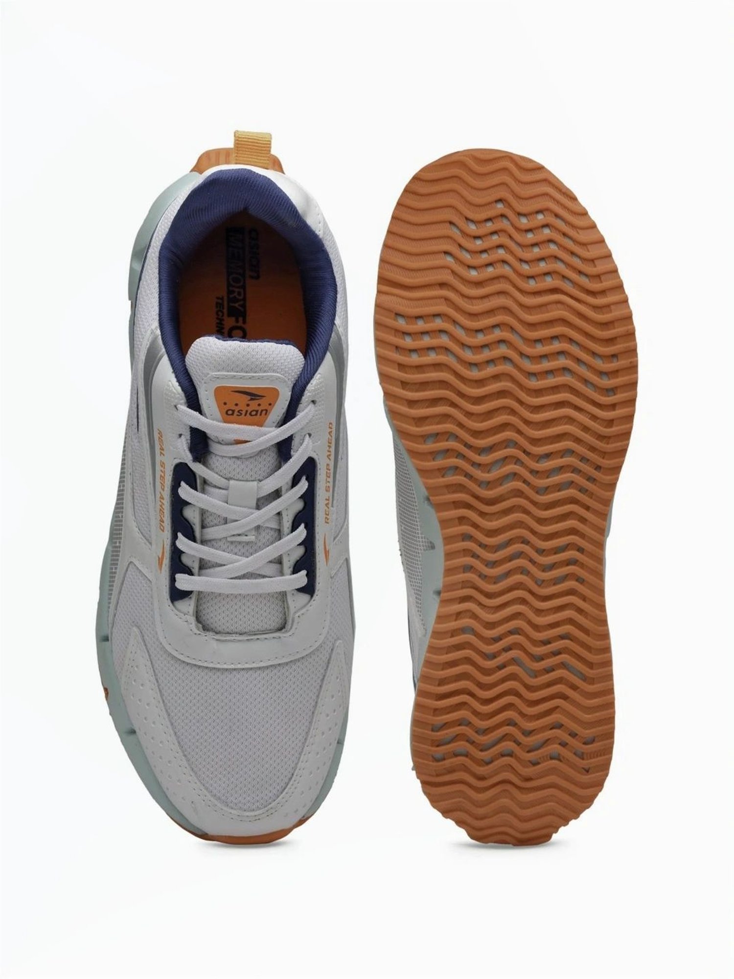 Asian Men's White Running Shoes