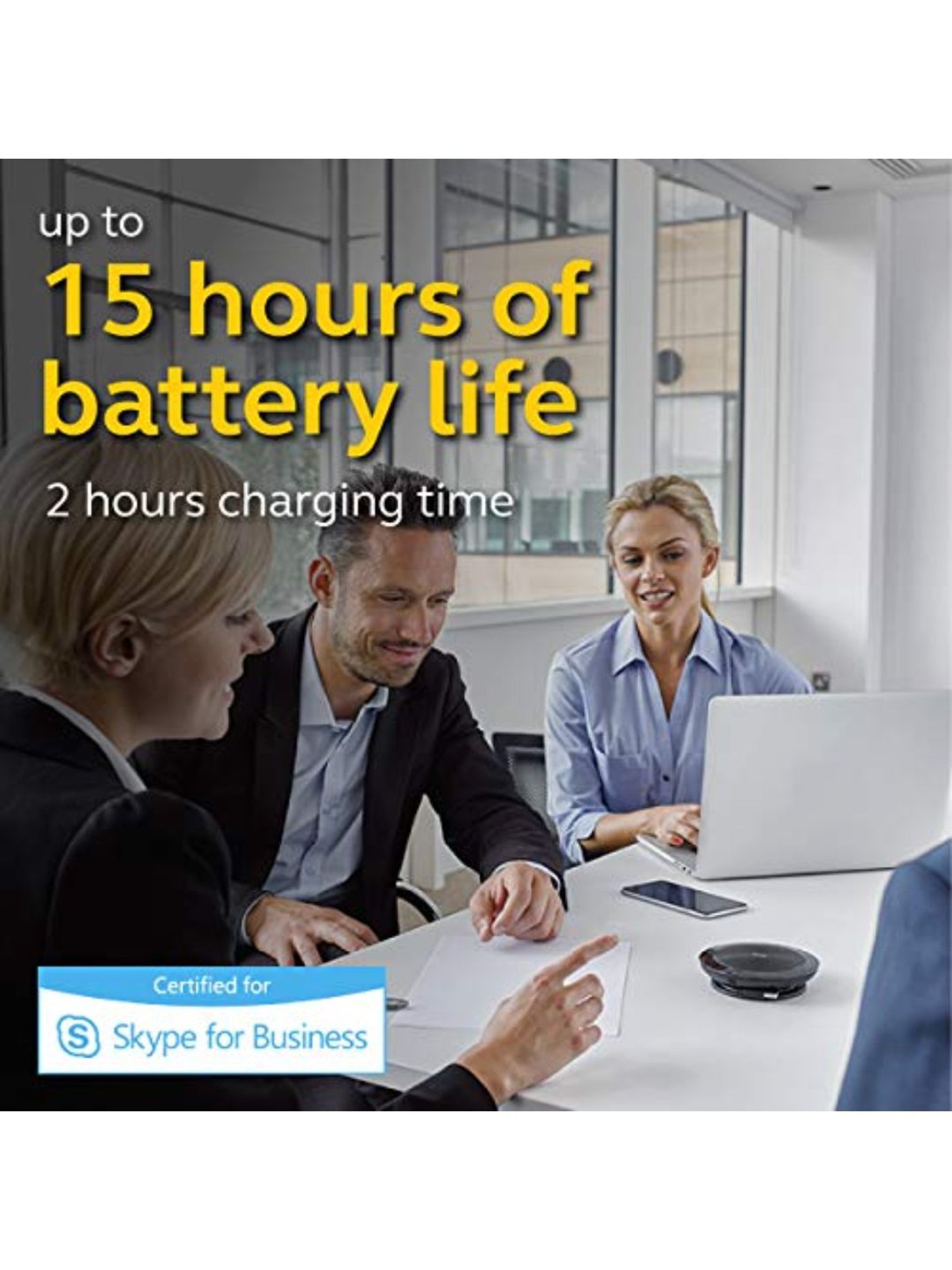 Jabra Speak 510 10 Watt Wireless Bluetooth Portable Speaker (Black)