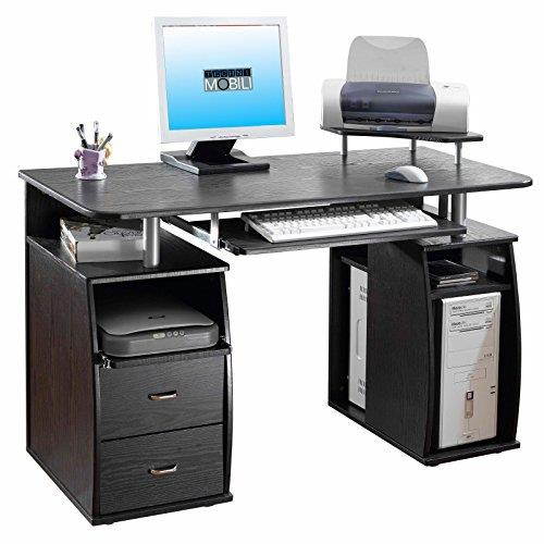 Techni Mobili Complete Computer Workstation Desk With Storage. Color: Mahogany