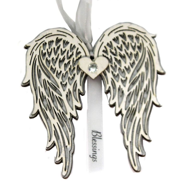 Holiday Ornament 4.0" Blessings Wing Angel Support Comfort  -  Tree Ornaments