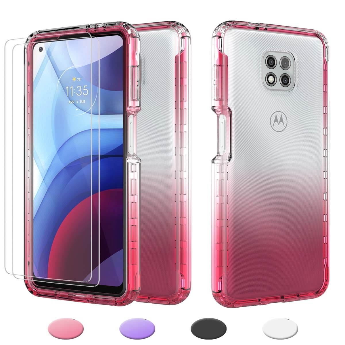 Moto G Power 2021 Case, Tekcoo Shockproof Rugged Body Protection Soft TPU Bumper Clear Case Shell Ultra-Thin Slim Flexible Rubber Anti-Scratch Protective Phone Cover For Moto G Power 2021 - Black