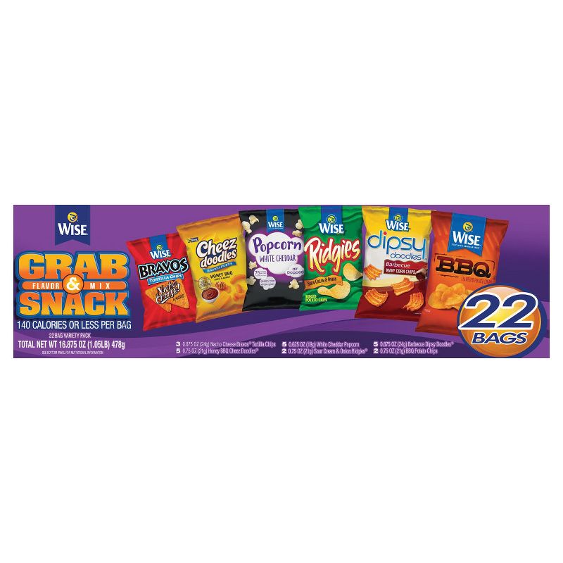 Wise Grab & Snack Flavor Mix - 22ct