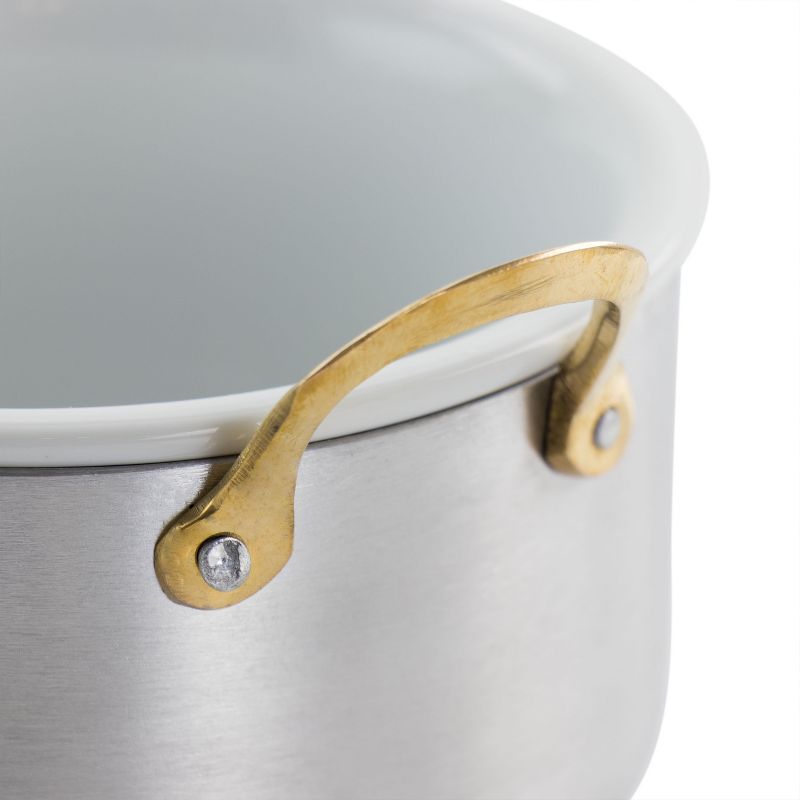 Meyer Corporation Anolon Nouvelle Copper Luxe Hard-Anodized Nonstick Casserole, 4-Quart, Onyx