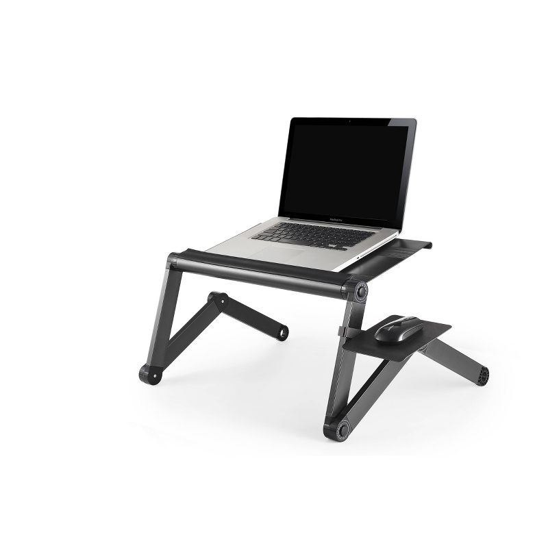 Workez Adjustable Laptop Cooling Stand & Lap Desk Black - Uncaged Ergonomics
