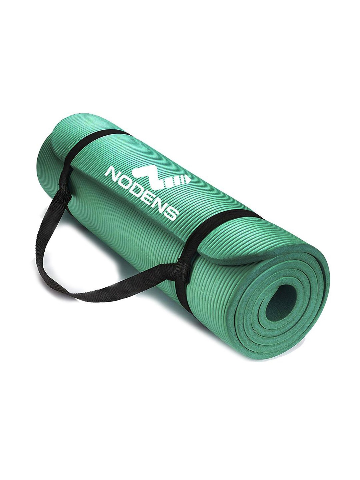 NODENS Green Yoga Mat with Strap (10 mm)