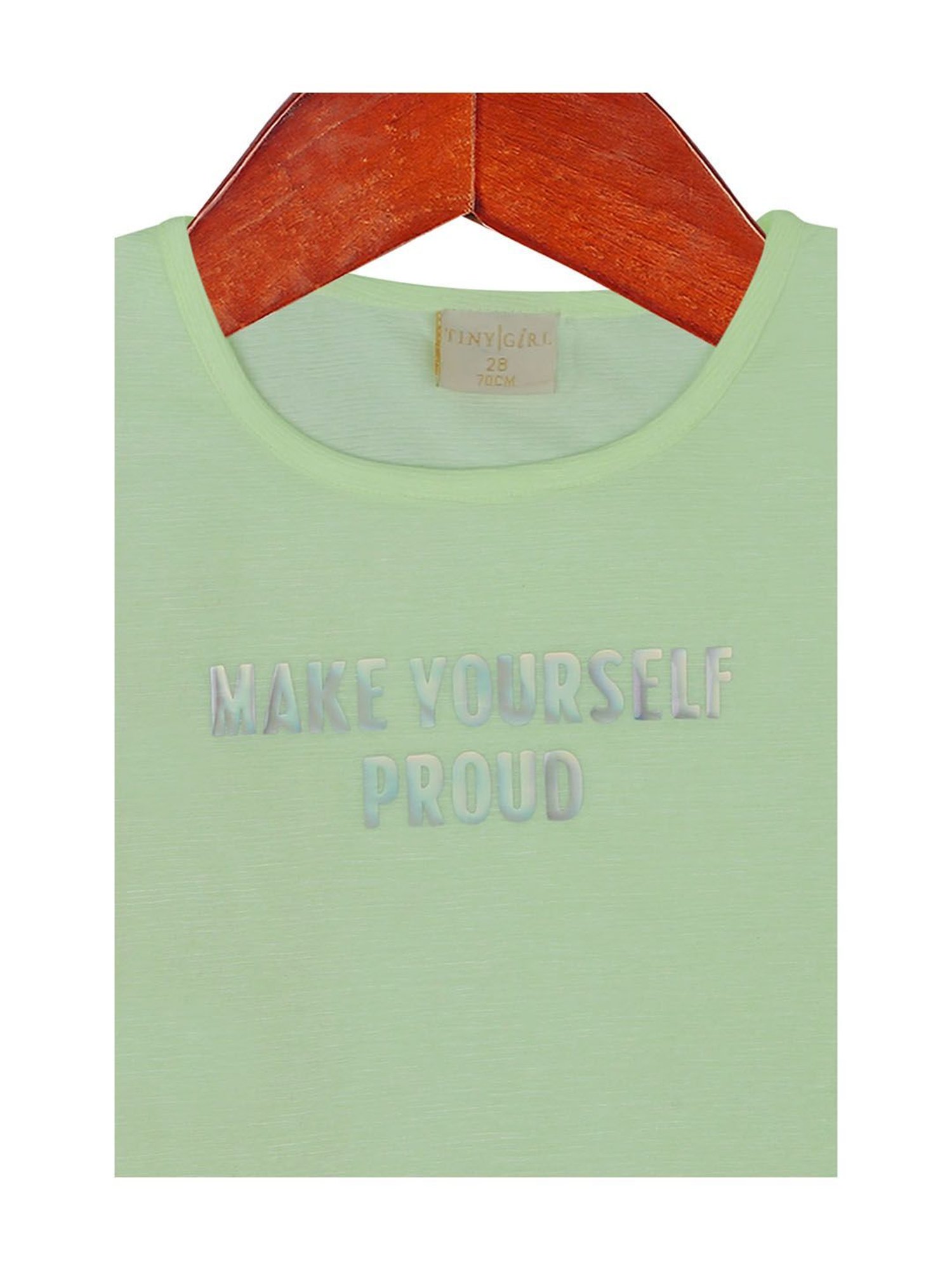 Tiny Girl Green Printed Top