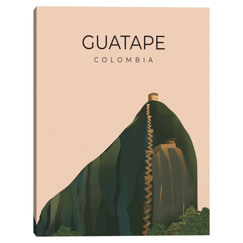 18" x 24" Guatape Columbia by Omar Escalante Canvas Art Print - Masterpiece Art Gallery