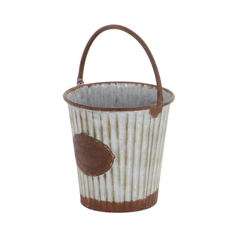 Set of 3 Farmhouse Tin Pail Planters - Olivia & May