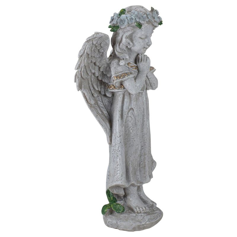Northlight 10" Gray Praying Angel Girl Outdoor Patio Garden Statue