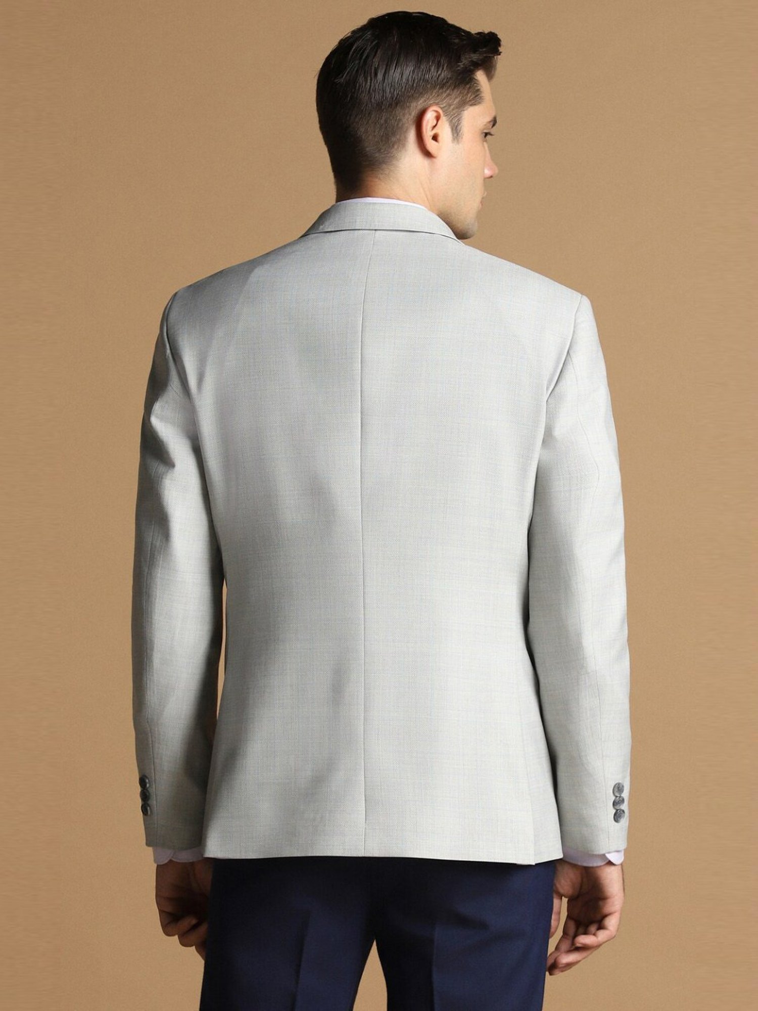 Allen Solly Grey Slim Fit Blazer