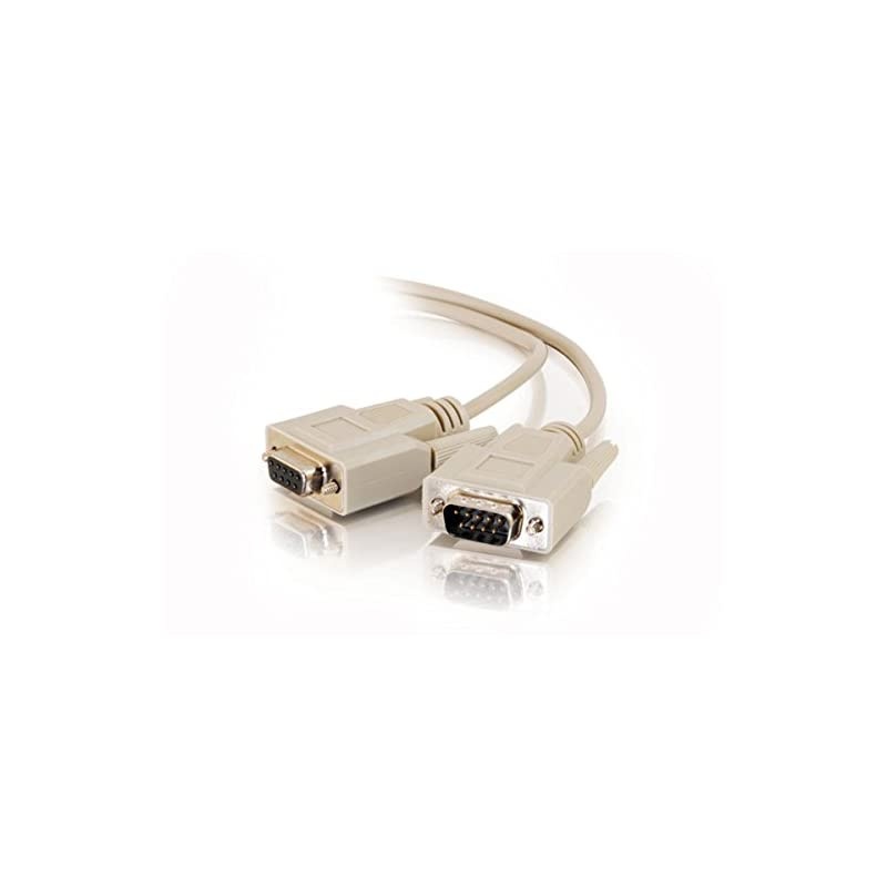 25212 DB9 M/F Serial RS232 Extension Cable, Beige (1 Feet, 0.30 Meters)
