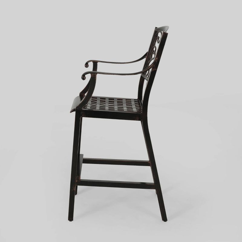 Ariesa 3pc Outdoor Bar Set - White & Gray - CosmoLiving