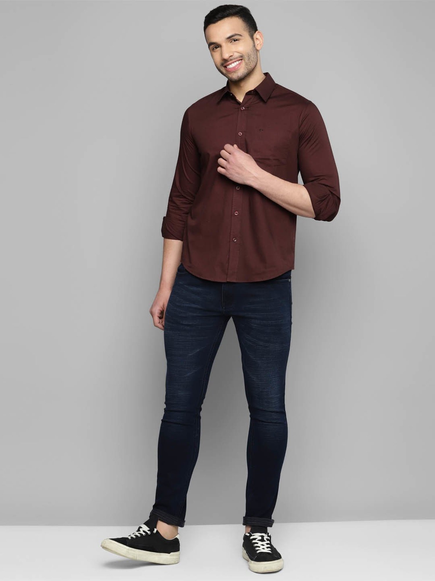 Allen cooper Dark Blue Regular Fit Jeans