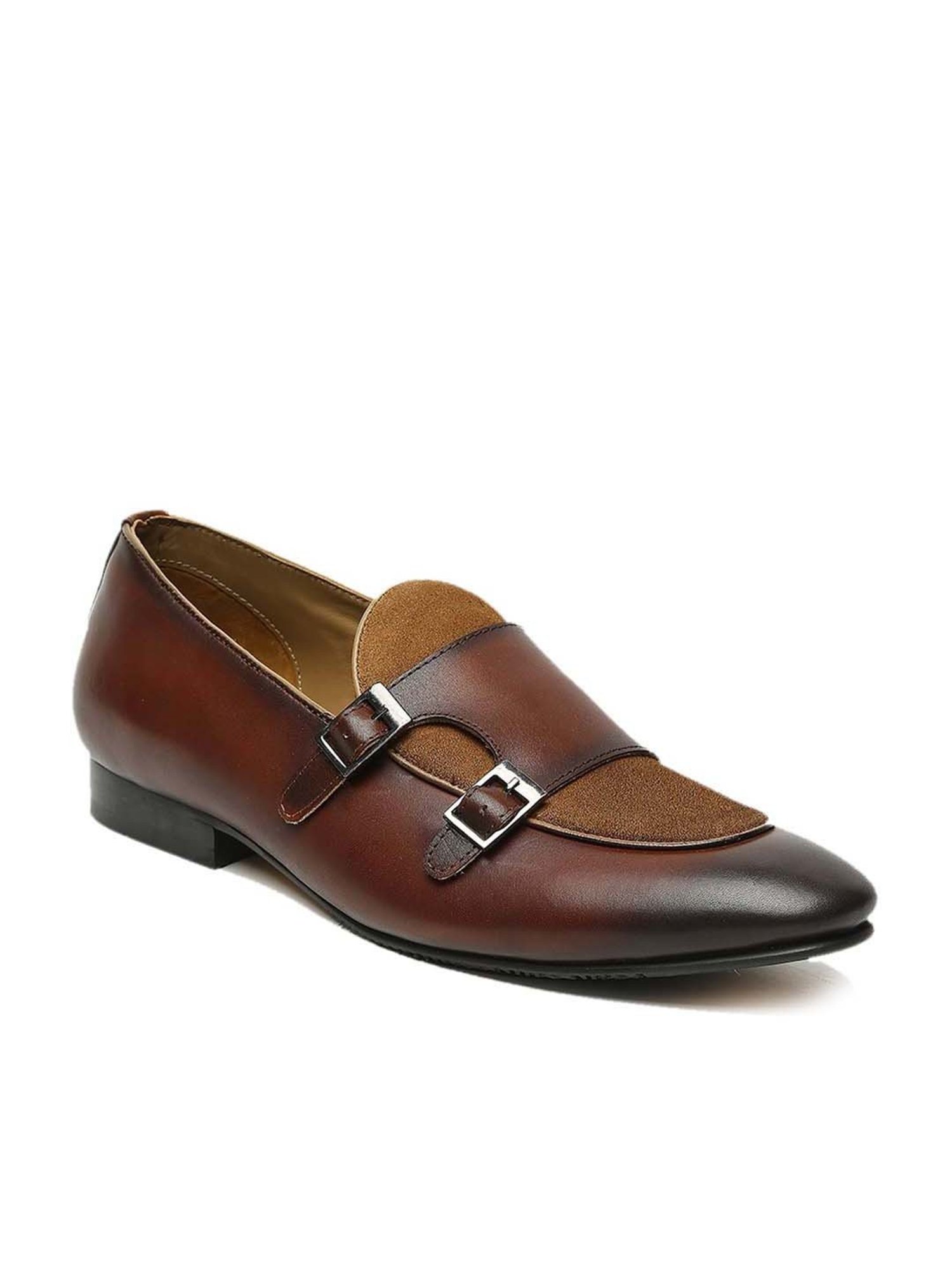 Teakwood Leathers Men's Cognac Monk Shoes