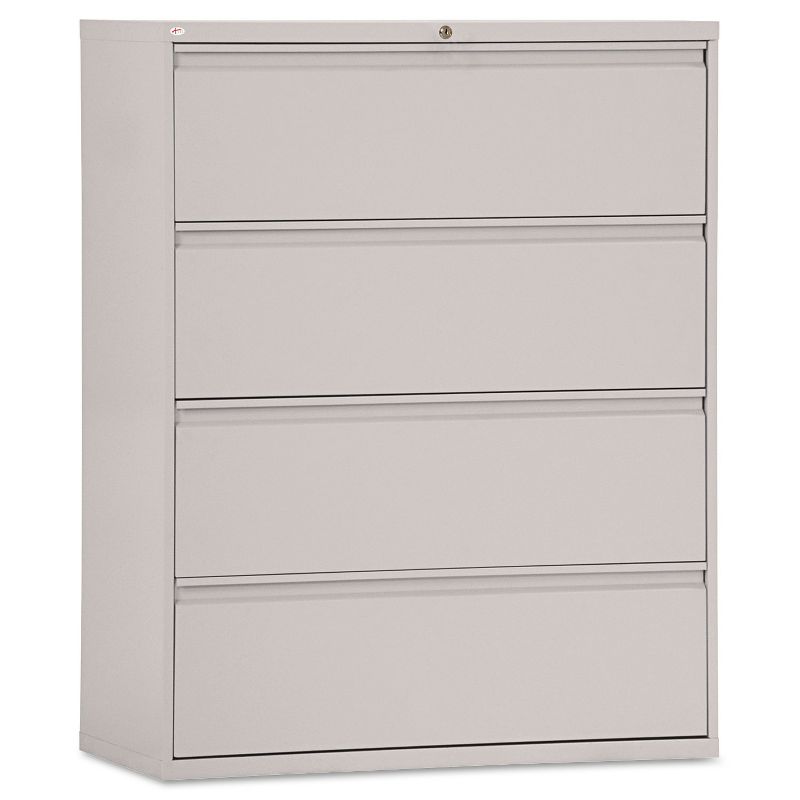 Alera Four-Drawer Lateral File Cabinet, 42w x 19-1/4d x 53-1/4h, Light Gray LF4254LG