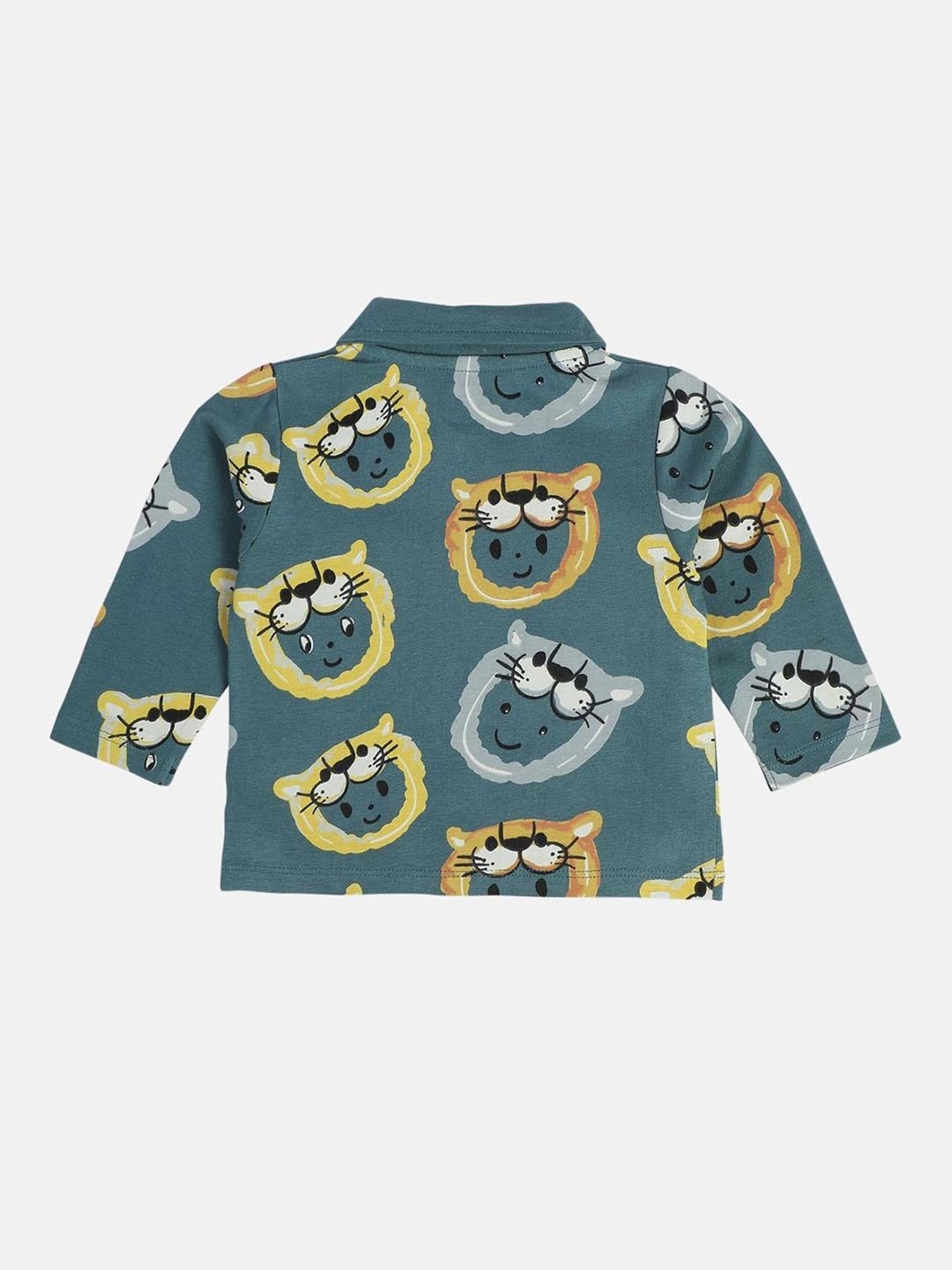 Ed-a-Mamma Baby Green Printed T-Shirt